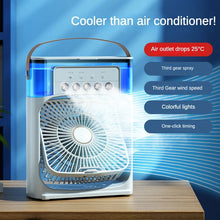 (FREE HOME DELIVERY) Portable Air Conditioner Fan With 3 Wind Speeds, Humidifier With LED Night Light Water Mist Fans